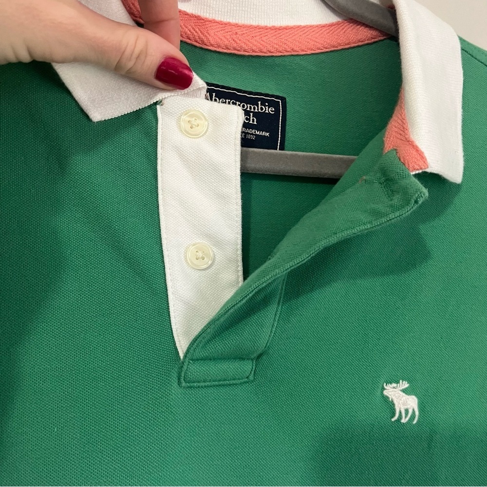Preppy Abercrombie&Fitch polo men’s shirt medium Y2K - Picture 11 of 11